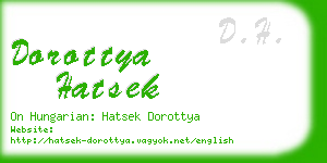 dorottya hatsek business card